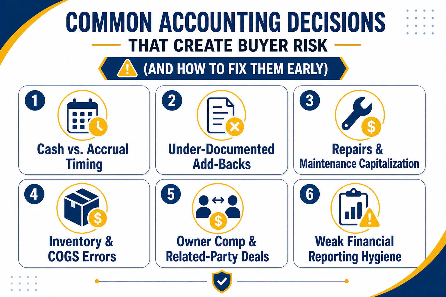 Common Accounting Decisions That Create Buyer Risk